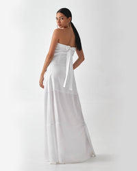 Florence Maxi Dress Option 1 (White): S Spazio