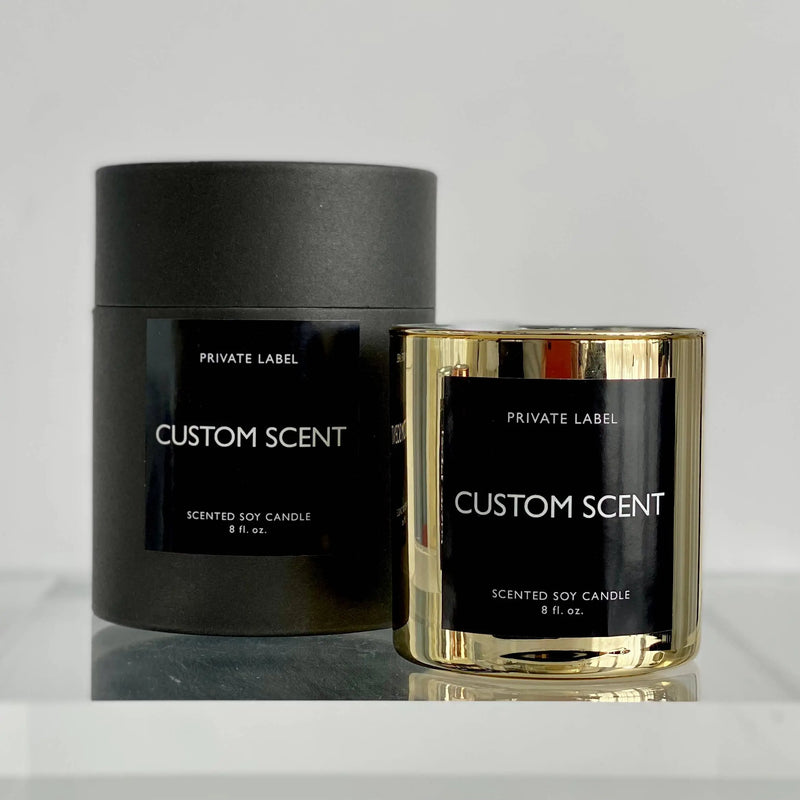 Gold Candles | Gift Box | Custom Private Label | Christmas: Black box / Cashmere Atelier 880