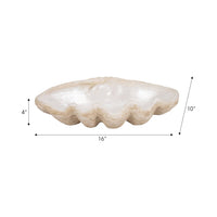 Polyresin Coastal Novelty Shell Bowl - Ivory, 16 in. Sagebrook Home