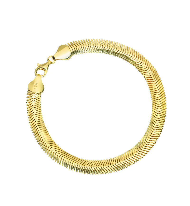 Heringbone Snake Chain Bracelet Million Dollar Style
