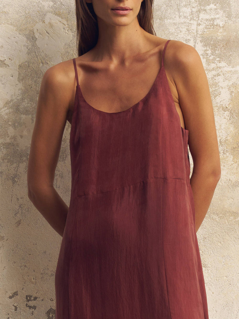 Lucid Midnight Maxi Dress - Burgundy: Burgundy / M-L The Handloom