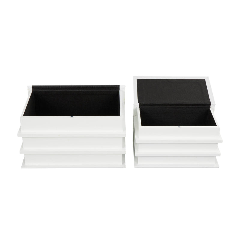 Modern White Canvas Box Set: White UMA Home Decor