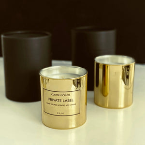 Gold Candles | Gift Box | Custom Private Label | Christmas: Black box / Cashmere Atelier 880