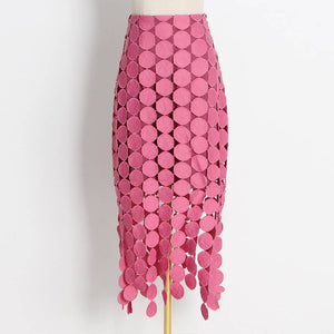 SK001 Hollow Out Embroidery Skirt Pencil Skirt Dress: Black / English / L Productseeker