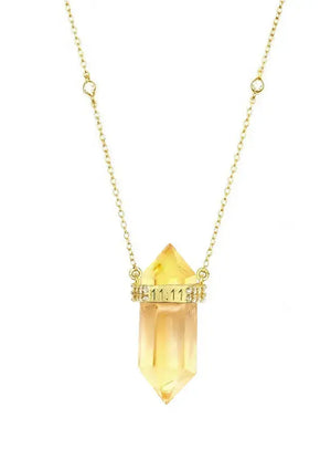 11:11 Crystal Citrine Necklace Nayla Jewelry