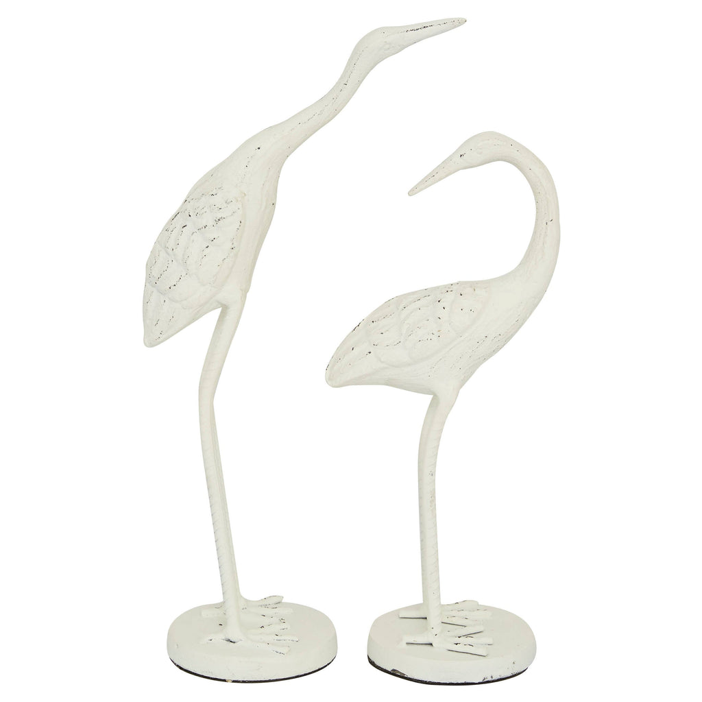 Coastal White Metal Sculpture Set UMA Home Decor