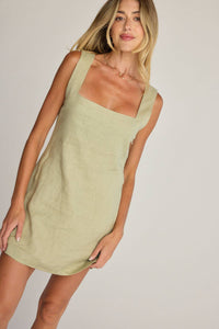 Dahlia 100% Linen Dress Sage - Million Dollar Style