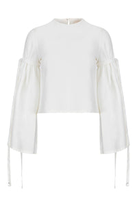 At The Imperial Linen Blouse: L Dor Raw Luxury
