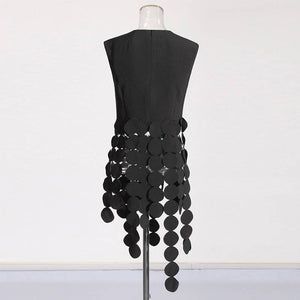 TP020 Summer Elegance: Sleeveless Tassel Top: Black / English / L Productseeker