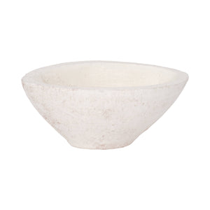 Terracotta Artisanal Tapered Rough Bowl - White, 10 in. Sagebrook Home