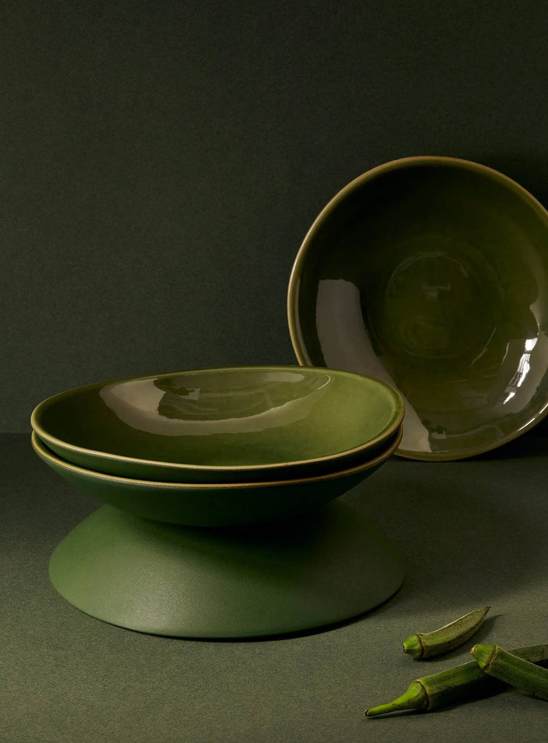 Stoneware Pasta Plate | Dadasi 9.4": Matte Black GHARYAN Stoneware & More