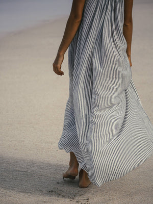 Breeze Beach Dress - Black Stripes: Black Stripes / One Size The Handloom