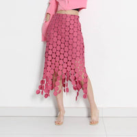 SK001 Hollow Out Embroidery Skirt Pencil Skirt Dress: Black / English / L Productseeker