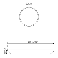 Stoneware Flat Dinner Plate | Edan 11.2": Matte Black GHARYAN Stoneware & More