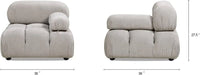 Marcel 36" Bubble Modular Modern Lounge Arm Chair: Ivory White Jennifer Taylor Home
