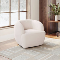 Govan Swivel Chair: Ivory Zuo Modern