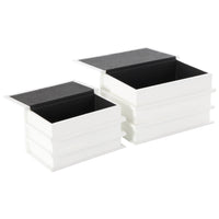 Modern White Canvas Box Set: White UMA Home Decor