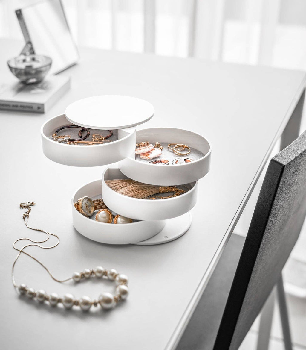 Tower Stacked Jewelry Box: White Yamazaki Home