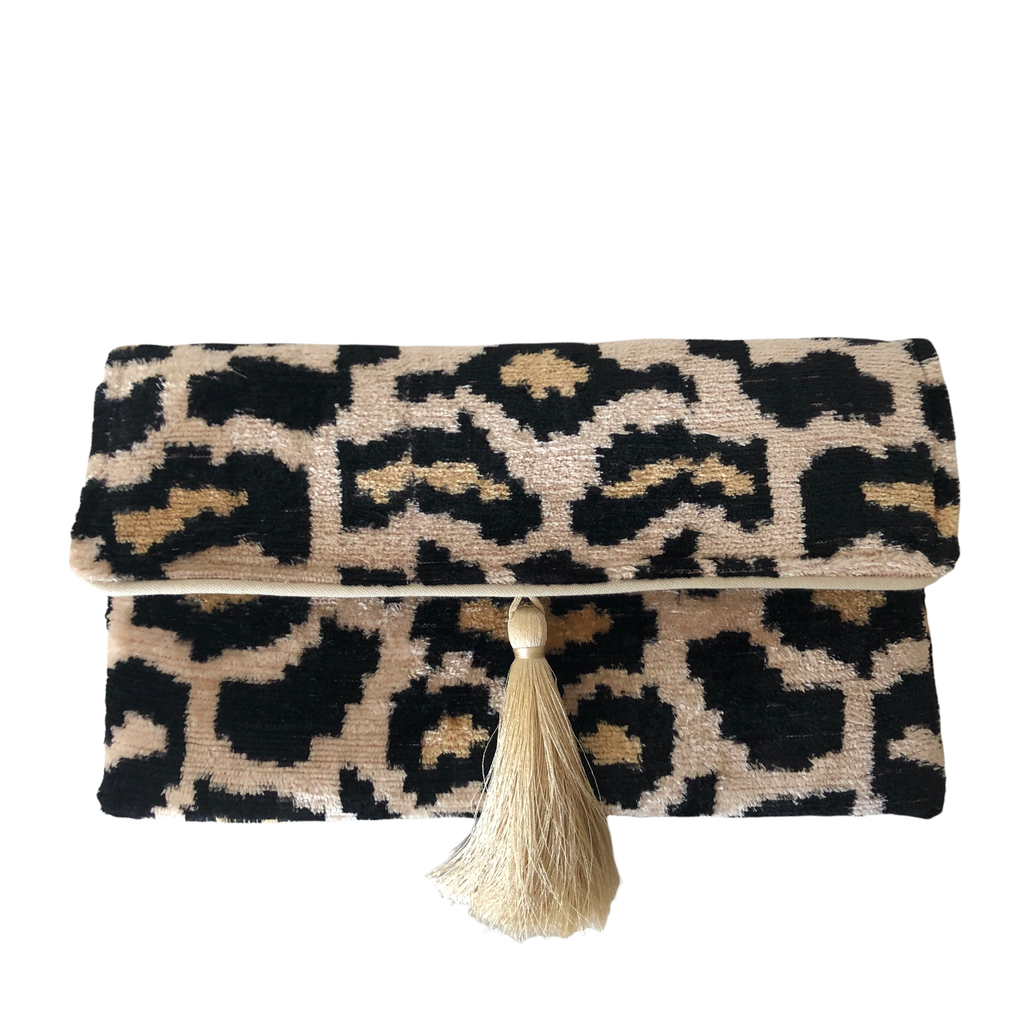 Silk Velvet Ikat Clutch AYCA DESIGN