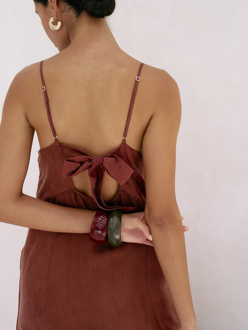 Lucid Midnight Maxi Dress - Burgundy: Burgundy / M-L The Handloom