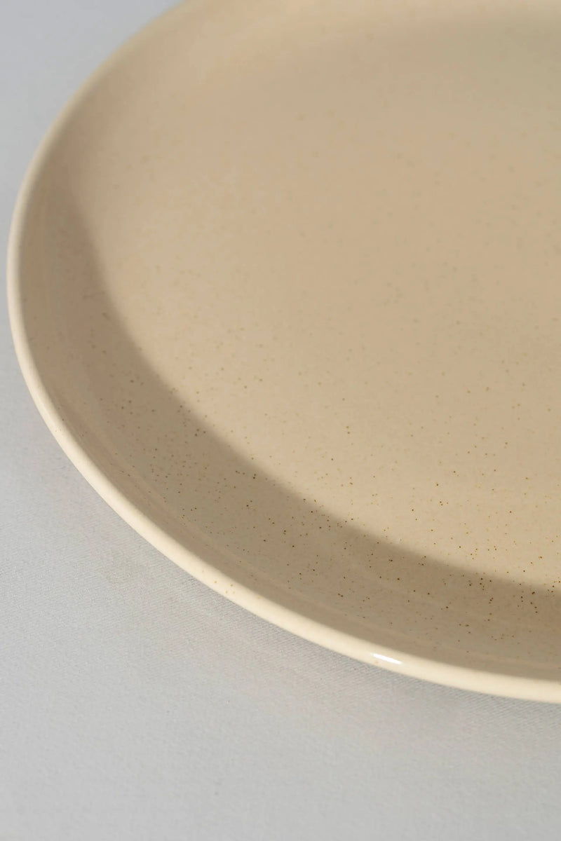 Stoneware Flat Dinner Plate | Edan 11.2": Matte Black GHARYAN Stoneware & More
