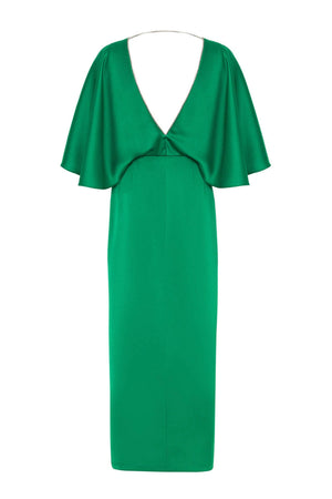 Embellished V-Neck Dress: Ecru / M NOCTURNE