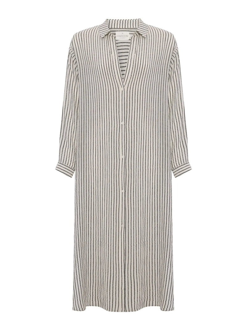 Voyage Shirt Dress - Black Stripes: Black Stripes / One Size The Handloom