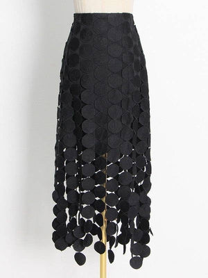 SK001 Hollow Out Embroidery Skirt Pencil Skirt Dress: Black / English / L Productseeker