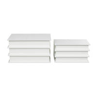 Modern White Canvas Box Set: White UMA Home Decor