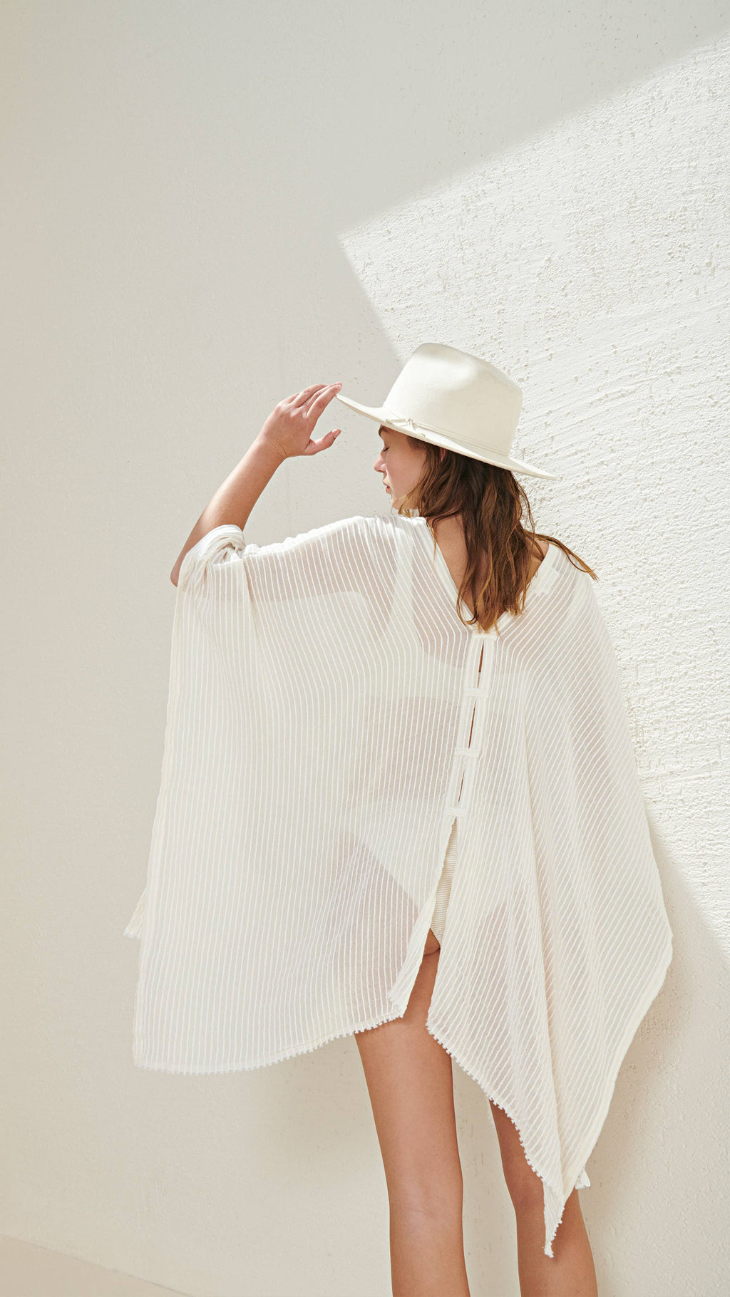Ava Kimono - White Stripes: One Size / White Stripes The Handloom