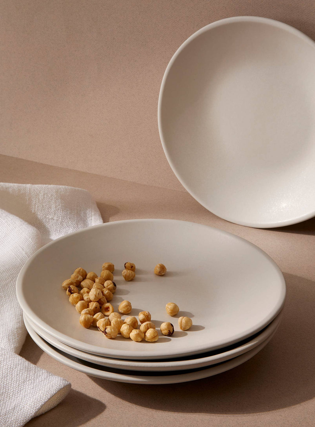Handmade Stoneware Dinner Plate | Dadasi 10.2": Matte Black GHARYAN Stoneware & Olive Wood Tableware