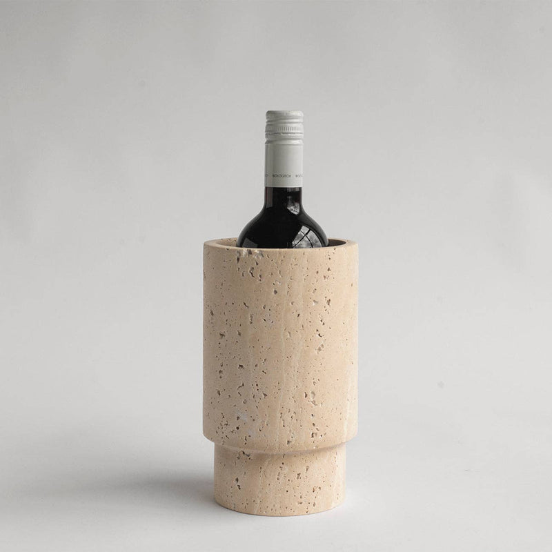 TRAVERTINE VASE - WINE COOLER Kiwano Concept