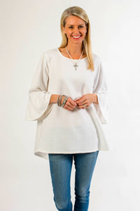 Comfy Bella Top: Black Wool Jersey / XSmall Arte Italica & Crown Linen Designs