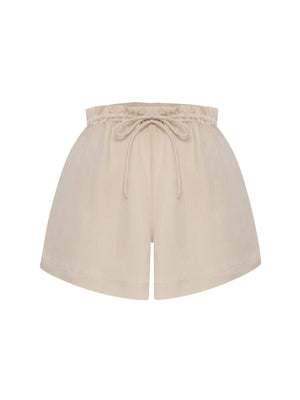 Lucid Flow Tie Shorts - Sand: Sand / S-M