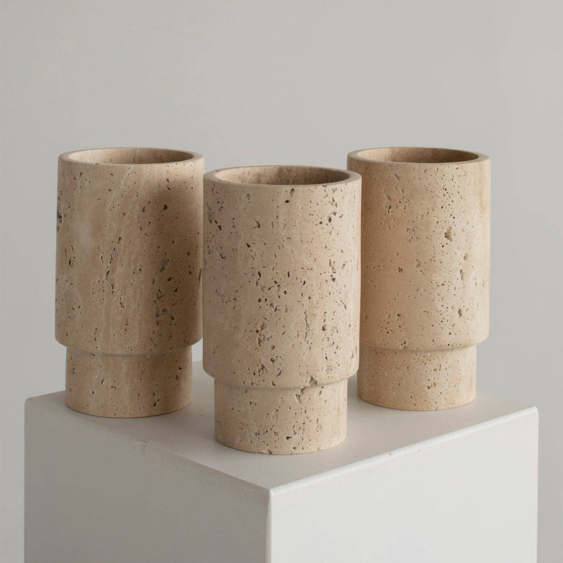 TRAVERTINE VASE - WINE COOLER Kiwano Concept