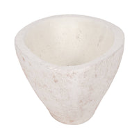 Terracotta Artisanal Tapered Rough Bowl - White, 10 in. Sagebrook Home
