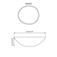 Handmade Stoneware Soup Plate | Dadasi 7.9": Matte Black GHARYAN Stoneware & Olive Wood Tableware