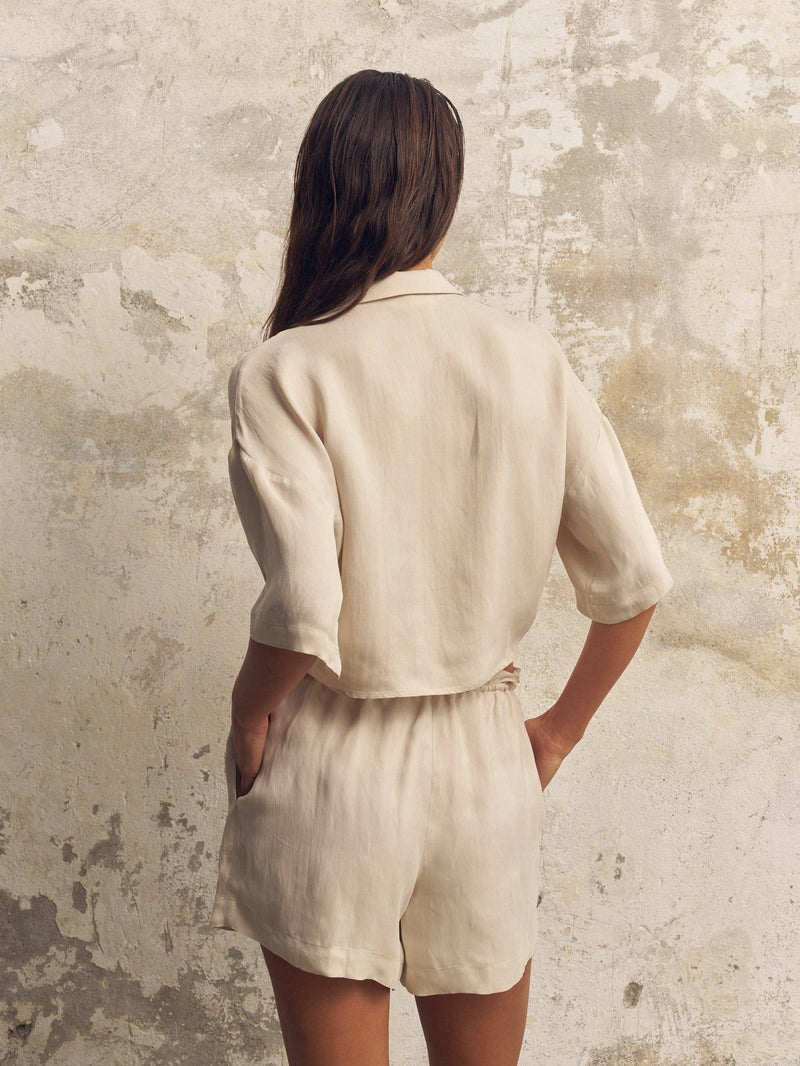 Lucid Tie Shirt - Sand: Sand / S-M The Handloom