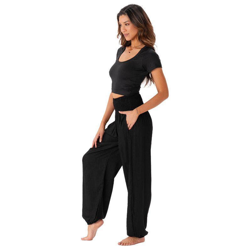 *BEST SELLER* Black Harem Pants with Pockets: M Lotus and Luna