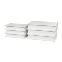 Modern White Canvas Box Set: White UMA Home Decor