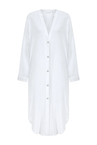 Terra Shirt Dress - White: White / One Size The Handloom