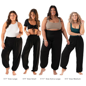 *BEST SELLER* Black Harem Pants with Pockets: M Lotus and Luna
