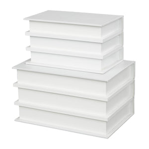 Modern White Canvas Box Set: White UMA Home Decor