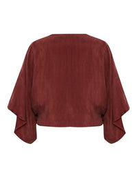 Lucid Knot Top - Burgundy: Burgundy / One Size The Handloom