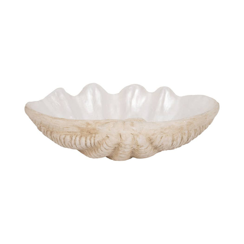 Polyresin Coastal Novelty Shell Bowl - Ivory, 16 in. Sagebrook Home