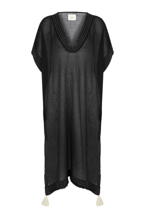 Ela Kaftan - Black: Black / One Size The Handloom