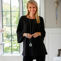 Comfy Bella Top: Black Wool Jersey / XSmall Arte Italica & Crown Linen Designs