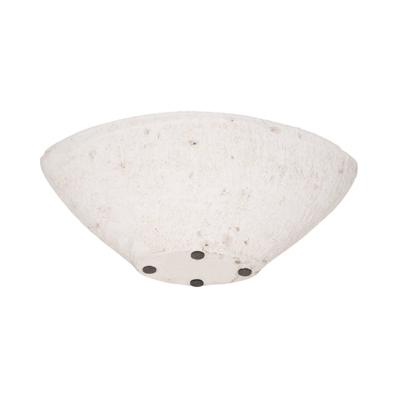Terracotta Artisanal Tapered Rough Bowl - White, 10 in. Sagebrook Home
