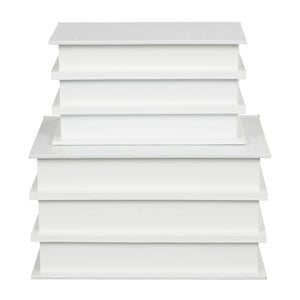 Modern White Canvas Box Set: White UMA Home Decor