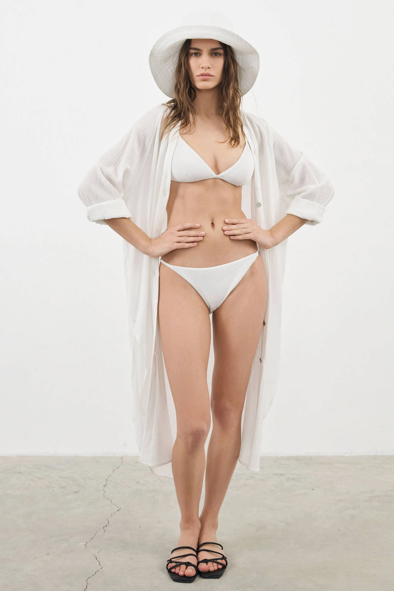 Terra Shirt Dress - White: White / One Size The Handloom